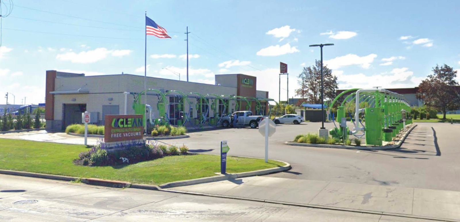 Clean Express car wash exterior on Griswold Road in Elyria, Ohio.