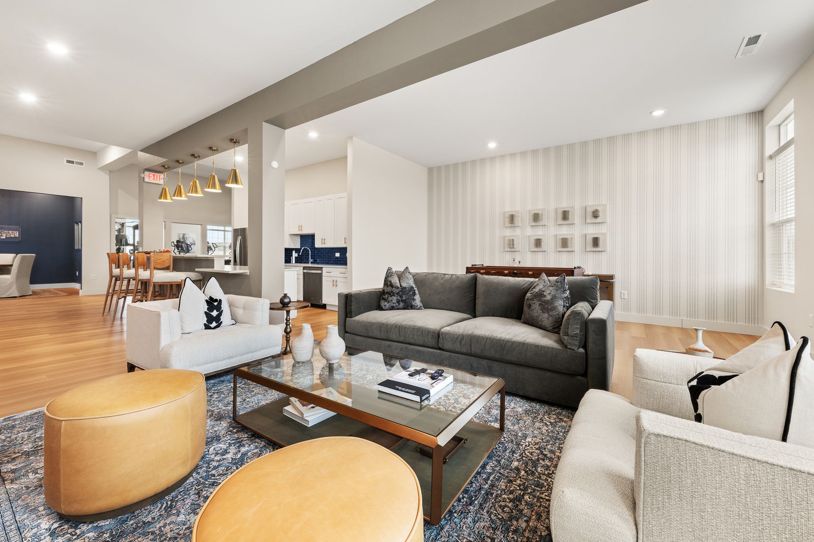 Clubhouse and leasing office interior.
