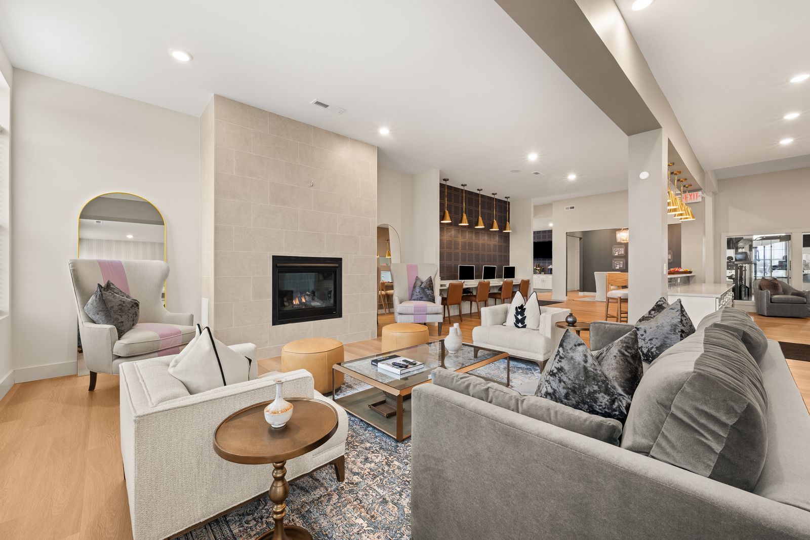 Clubhouse and leasing office interior, second view.