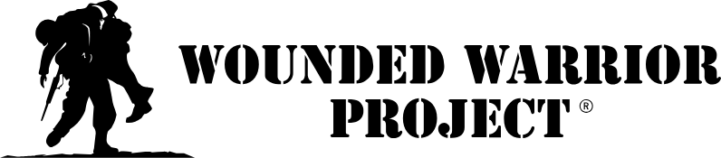 Wounded Warrior Project logo with soldier carrying a comrade.